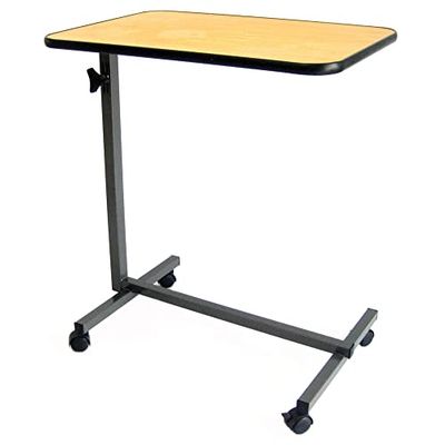Gima - Table de lit pour patients alités, avec structure en acier et panneau haute densité, avec 4 roulettes amovibles Ø 50 mm, dont 2 avec frein, 27448