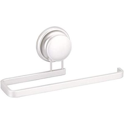 MSV Mega Suction Towel Rail in Aluminium, White, Single