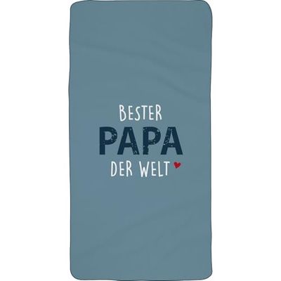 GRUSS & CO Asciugamano magico Bester Papa der Welt | Asciugamano XL Magic Towel, pressato, 50 cm x 100 cm, cotone, articolo da regalo | 74569