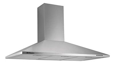 Orbegozo DS 59190 IN - Campana extractora Decorativa 90 cm, 3 Niveles de Potencia, Luces LED, 3 filtros Desmontables, Chimenea Ajustable, succión 329 m3/h, 65 W