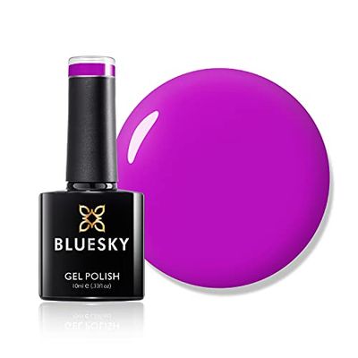 Vernis à ongles gel Bluesky, Pinky Purple A063, Bright, rose vif, rose, durable, résistant aux puces, 10 ml (nécessite de guérison LED UV)