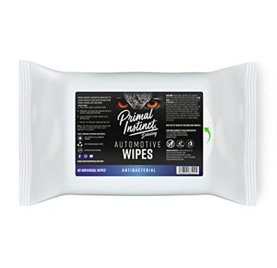Primal Instinct - Automotive Car Interior Dash Wipes | Cleans, Shines & Protects | 40 Pack