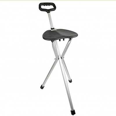 Walking Stick with seat, Foldable, Aluminium