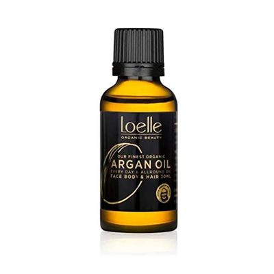 Loelle - Aceite de Argán 100% Puro, Prensado en Frío - Aceites de Argán Orgánico para Cabello, Cara y Manos - Aceite Corporal Hidratante Vegano Rico en Vitamina E - Selecto a mano en Marruecos 30ml
