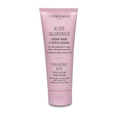L'Erbolario Hyaluronic Acid Hand Cream with Triple Effect, 75 ml