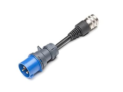 Juice Connector, Adaptador Azul CEE32 para Cargador Coche Electrico, Enchufe Portatil para Cable de Carga Coche Electrico, Compatible con el Juice Booster 2 y el Juice Booster 3 Air Wallbox