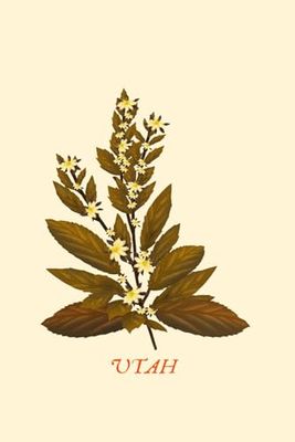 Utah Blank Lined Journal: Flower Bloom Themed Notebook for Travel Lovers, 120 Pages 6 x 9 inches