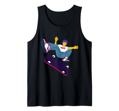 Skateboarding Skateboarder su uno skateboard Canotta