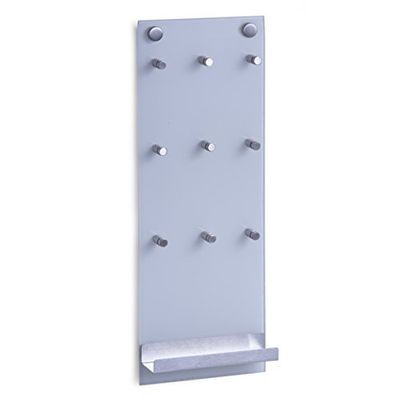 Zeller 13879 Placa para chaves, vidro, cinzento, 15 x 6 x 40 cm