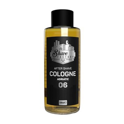 The Shave Factory Aftershave Cologne for Men – Adriatic 500ml Glass Bottle – Fresh, Refreshing and Warm – Long-lasting Citrus and Woody Scent – Soothes Irritation, Refreshes the Skin