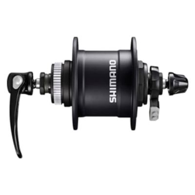 SHIMANO Dh-t4050, unisex-naafdynamo voor volwassenen, zwart, één maat
