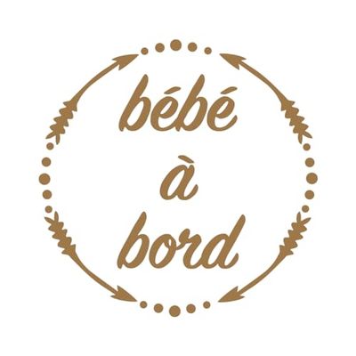 Ambiance - Adhesivo decorativo para coche de bebé a bordo de cobre, 15 x 15 cm