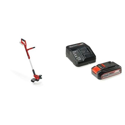 Einhell Coupe-bordures sans fil GE-CT 18/30 Li-Solo PXC (Li-Ion, 18 V, largeur de coupe 30 cm, bloc moteur pivotant à 90° et inclinable, vendu avec bobine de fil) avec chargeur et batterie 2,5Ah