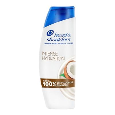 Head & Shoulders Intense Hydration Shampoing Antipelliculaire 330ml à l'Huile de Coco. Usage Quotidien. Jusqu'à 100% des Pellicules Éliminées, Cliniquement Prouvé. Tous Types de Cheveux