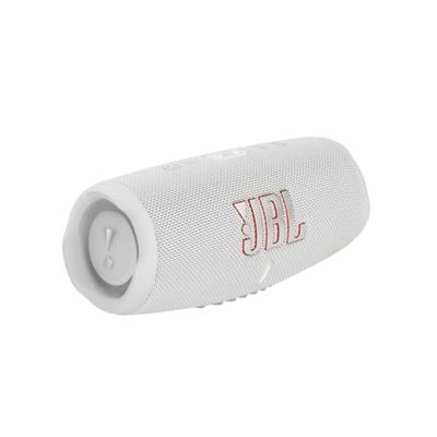 JBL Charge 5 Speaker Bluetooth Portatile, Cassa Altoparlante Wireless Resistente ad Acqua e Polvere IPX67, Powerbank integrato, USB, PartyBoost, Bass Radiator, Fino a 20h di Autonomia, Bianco