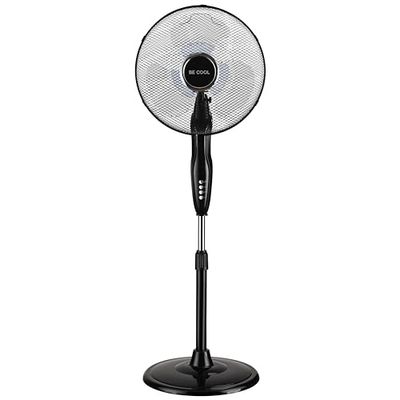 Be Cool BC16SFRC Staande ventilator, 40 cm, met afstandsbediening, diameter 40 cm, 45 watt, 3 snelheden, afstandsbediening, zwart