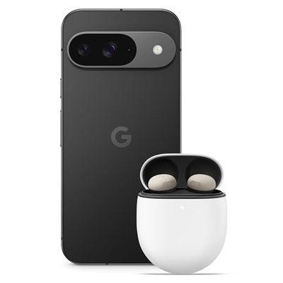Google Pixel 9 - Unlocked Android Smartphone with Gemini, Advanced Camera, 24-Hour Battery, and 6.3" Actua Display - Obsidian, 256GB+Pixel Buds Pro 2