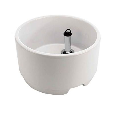 Eliga - Poggiapiedi rotondo in ceramica sanitaria, colore: Bianco