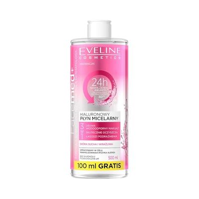 Eveline Cosmetics faculéd + Hyaluron Mizella Water 3in1, 500 ml