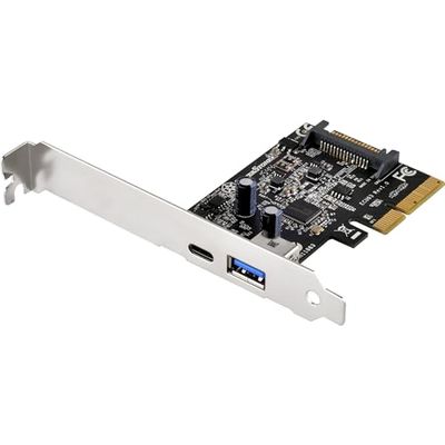 SilverStone SST-ECU03 - SST-ECU03 - PCI-E uitbreidingskaart 1x USB 3.1 type C, 1x USB 3.1 type A, 10Gbps, low-profile geschikt