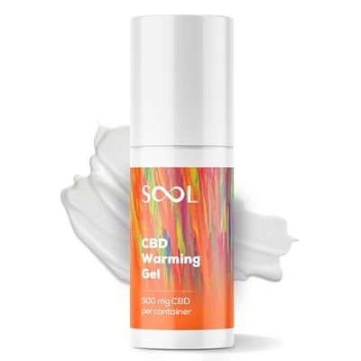 SOOL CBD Warming Gel 100ml | 500mg CBD Joint & Muscle Rub | High Strength CBD Massage Cream Infused with Camphora Wood, Cinnamomum and Ginger Root Oils