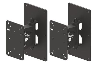 QUIK LOK - QL/956 COPPIA DI SUPPORTI PER CASSE, Supporto Staffa a Muro, Orientabili in Orizzontale, Tiltabili in Verticale, Colore Nero