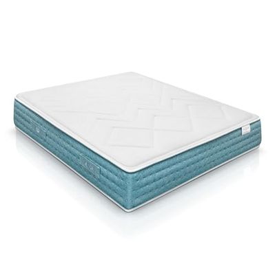 WIN REST Nautilus Matelas en Mousse à mémoire de Forme et Ressorts ensachés, Hauteur 26 cm, fermeté Moyenne, Noyau de 750 Ressorts, Tissu damassé 400 g, Fibre hypoallergénique Super Soft (180 x 190