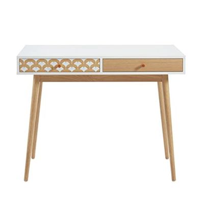 BAÏTA - Bureau Utah wit en eikeneffect, 100 cm