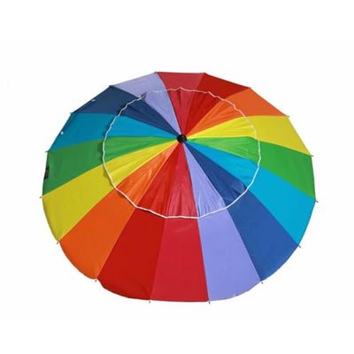 BigBuy Garden Parasol, meerkleurig, Ø 220 cm, Meerkleurig, Grande, Boheems
