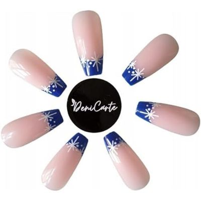 Ongles artificiels ongles de Noël hiver Deni Carte