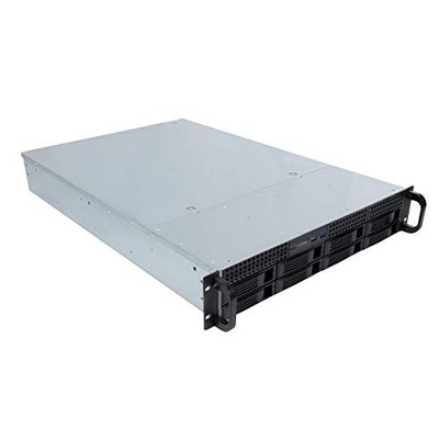 UNYKAch HSW4208 Hot Swap Rackbehuizing (hot-swap) 2U, ATX, 8 bays, compatibel met 3,5 of 2,5 inch schijven, 4 x 80 mm ventilatoren, 1 x USB 2.0 en 1 x USB 3.0