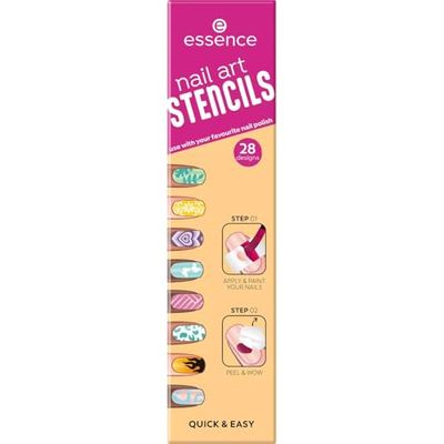 Essence Cosmetics Nail Art Stencils, Risultato Istantaneo, 28 Pezzi
