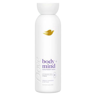Dove Body + Mind French Lavender & Oat Milk Serum Body Wash cleanser with antioxidant-rich vitamin E for glowing skin 350 ml
