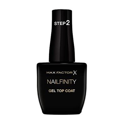 Max Factor Smalto Unghie Nailfinity Top Coat, Smalto a Lunga Tenuta Effetto Gel, 100 The Finale