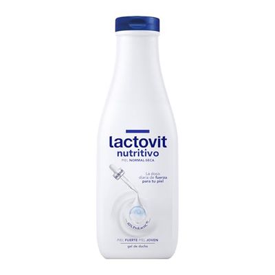 Lactovit - Gel de Ducha Nutritivo e Hidratante, Piel Fuerte y Joven, Textura Cremosa y Ligera, Formulado con Protein Calcium, Uso Diario, Para Pieles Normales y Secas - 550 ml