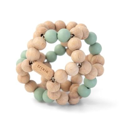 TRIXIE Baby - Palla per presa in legno, motivo: menta FSC 36-145
