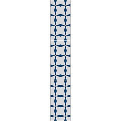PLAGE 260610 6 Tiles Stickers - Old Tiles Bronzolo, Blue (15 x 15 cm)