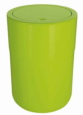 Spirella design kosmetikväska "Cocco" med extra ring för soppåse behållare med svänglock 5 liter (ØxH): 19 x 26 cm grön