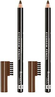 Rimmel - Crayon à Sourcils Professional - Résultat Naturel - Application Précise - 002 Hazel - 1,4gr (Lot de 2)