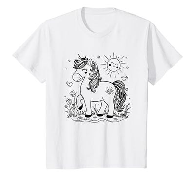 Bambino Unicorno Pittura da colorare Bambini unicorno Ragazzi Ragazze da colorare Maglietta