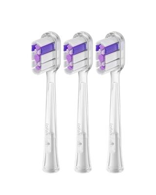 Testina per spazzolino Laifen, confezione da 3 testine di ricambio per spazzolino per adulti, compatibile con spazzolino elettrico Laifen Wave (Ultra sbiancante, Trasparente)
