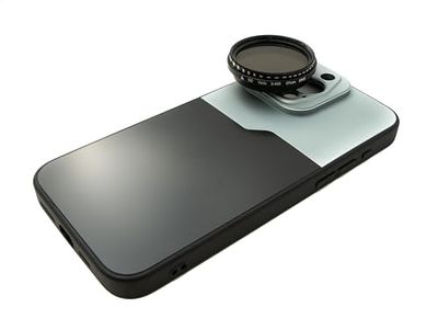 SYSTEM-S ND Vario Filtro 37 mm da 2 a 400 densità neutra con custodia per iPhone 15 Pro Max