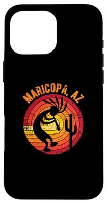 Maricopa Arizona USA Kokopelli Dancing Design vieilli Coque pour iPhone 16 Pro Max