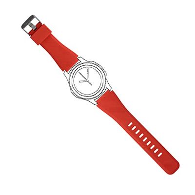 System-S Armband flexibelt av silikon 20 mm för Samsung Galaxy Watch 4 Smartwatch röd, röd, Eine Grösse, Klassisk