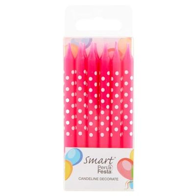 Gabbiano Theelichtjes met roze stippen, 12 stuks, 12 stuks
