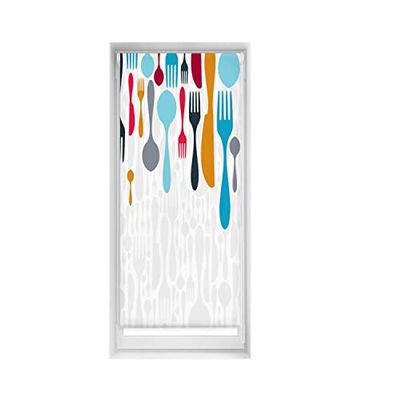 Blindecor Easy Tende oscuranti senza forature Stampe - Tenda oscurante con stampa digitale, Posate, 60 x 150 cm (larghezza per altezza). Dimensioni del tessuto 57 x 145 cm. Tapparelle termiche