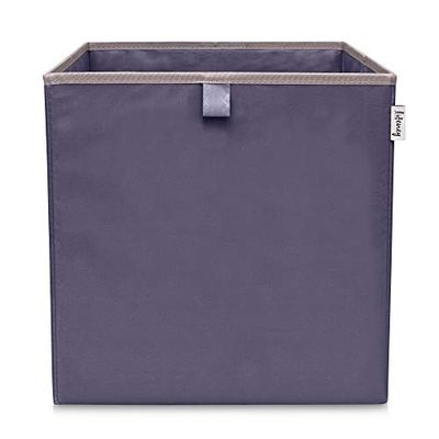 Lifeney 833124 Boîte de rangement coloris bleu foncé, Coffre à jouet, rangement et organisation de la maison, Polyester, Coloré, Bleu foncé, 33 x 33 x 33 cm