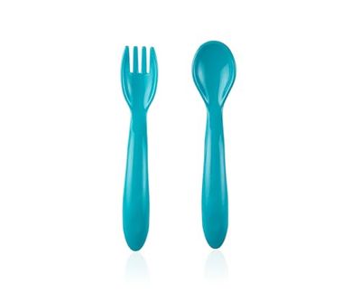 BabyJem 1114951 lepel en vorkset 2-delig BPA-vrij oranje, 1 stuk