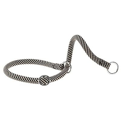 Ferplast Collier Semi-étrangleur Sport, Collier pour Chien, Collier de Dressage avec Anneaux Ajustables, en Cordon Nylon, Longueur 50 cm, épaisseur 13 mm, Marron-Noir