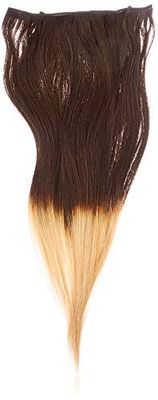 FAB® Remy 100% Human Hair Lace Weft ClipIn Hair Extension Full Head 20 inch T1B/27